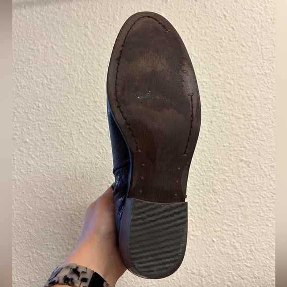 Sam Edelman Brown Petty Booties Size 7 Black Toe Boho Ankle Boots Low Heel - Picture 9 of 12